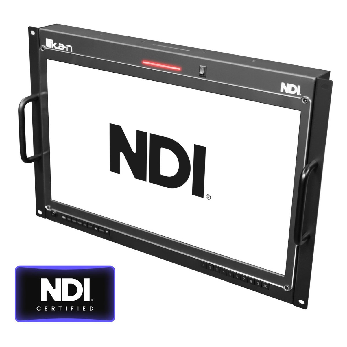Ikan Aura 19" POE++ Rack Mount Monitor with Full NDI Encoding/Decoding and IP Tally Light