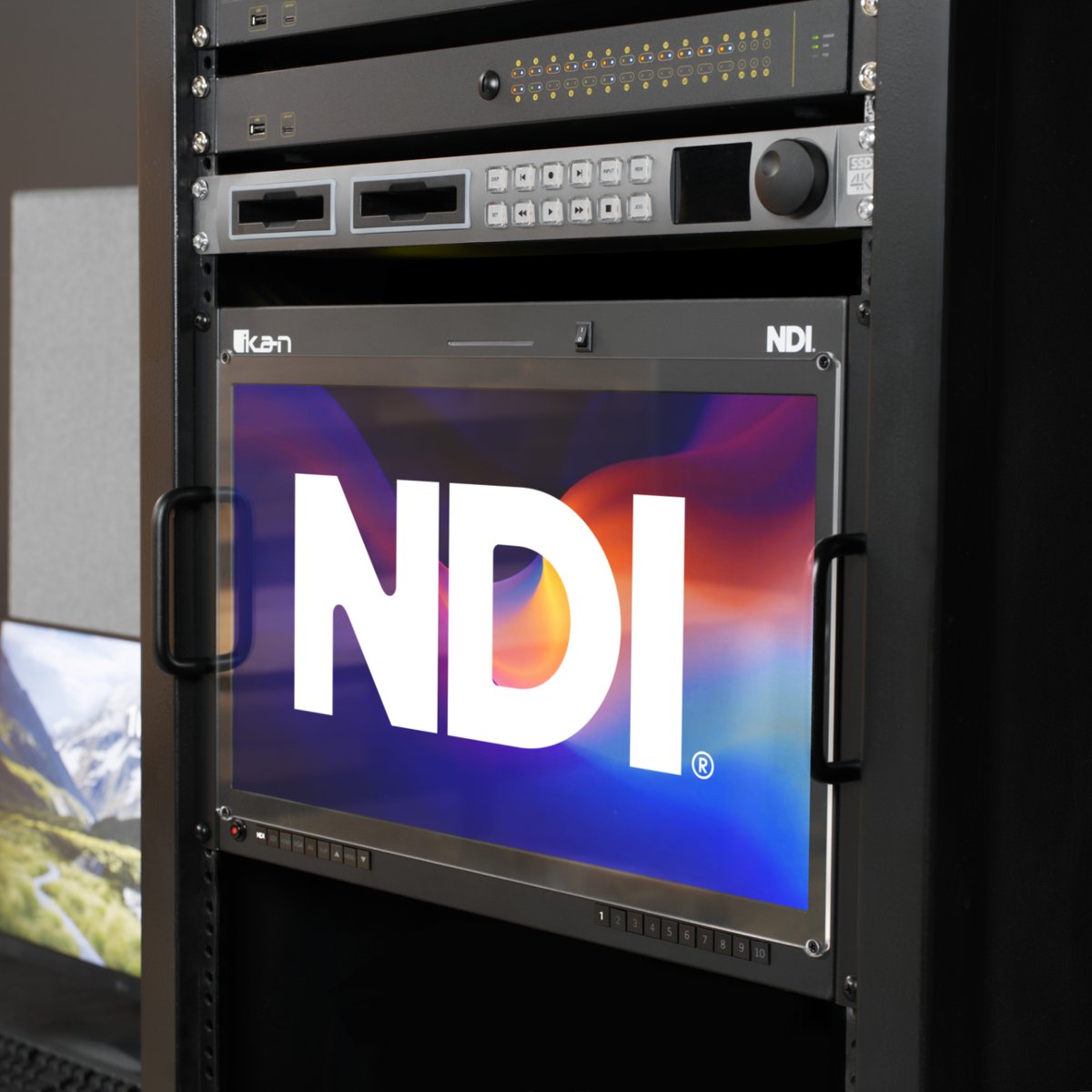 Ikan Aura 19" POE++ Rack Mount Monitor with Full NDI Encoding/Decoding and IP Tally Light - view 2