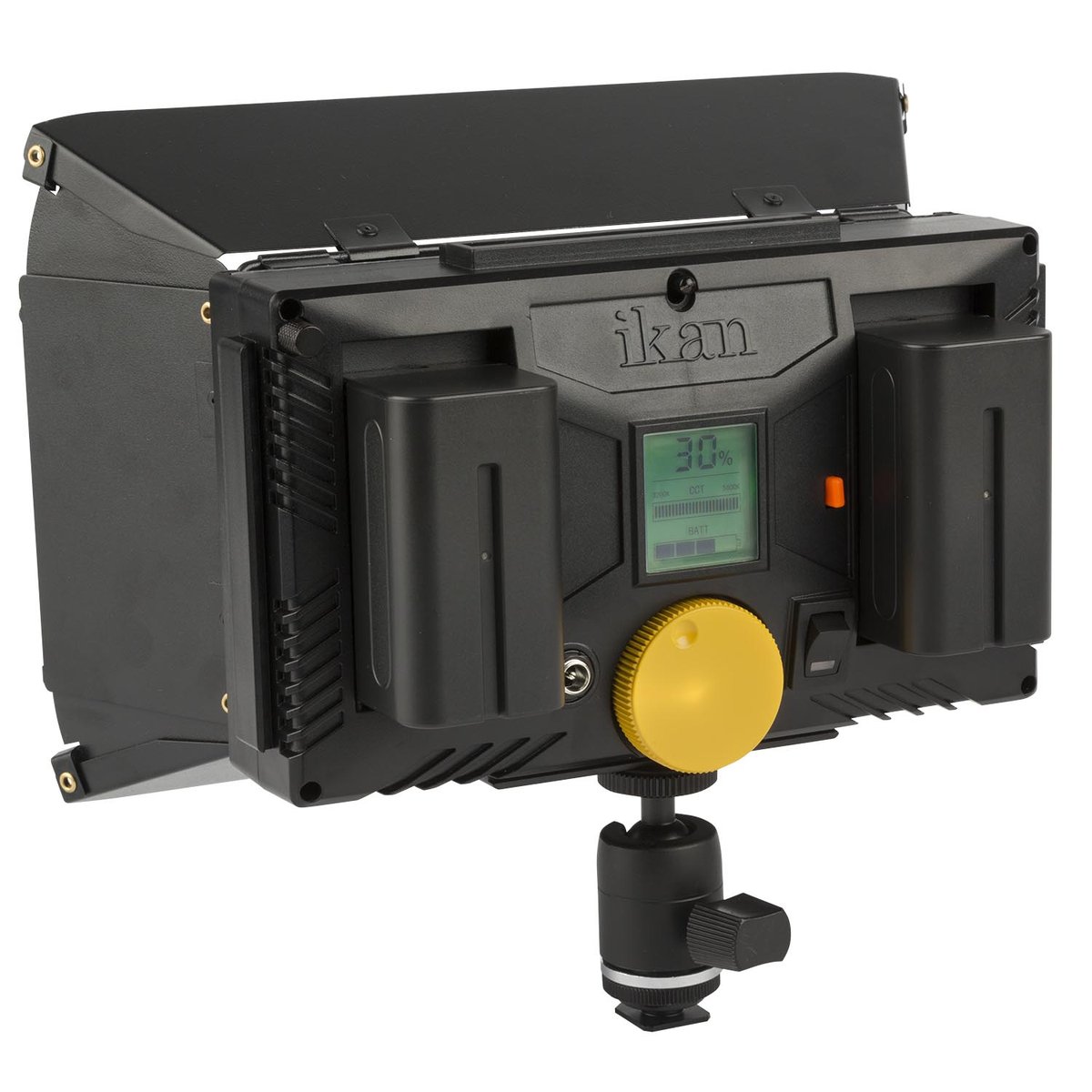 Ikan Mylo Mini Bi-Color 3200K-5600K Portable On-Camera Field LED Light Travel Kit with Barn Doors - view 2