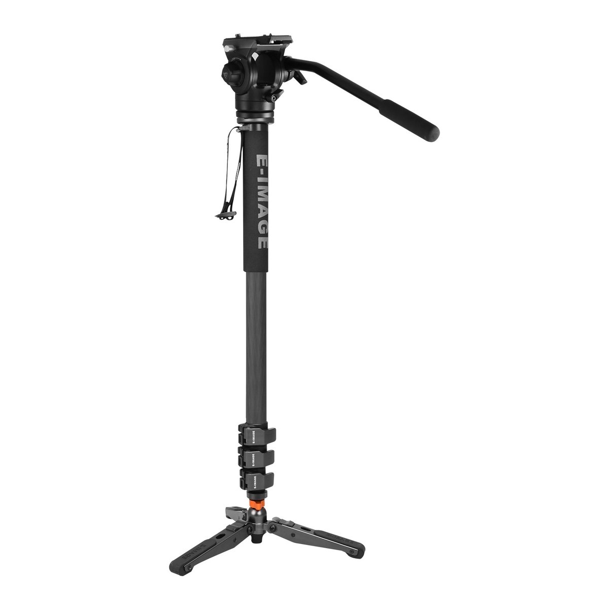 Ikan 4 Stage Carbon Fiber Monopod with Fluid Head, 4.5lbs Payload Capacity (E-Image)