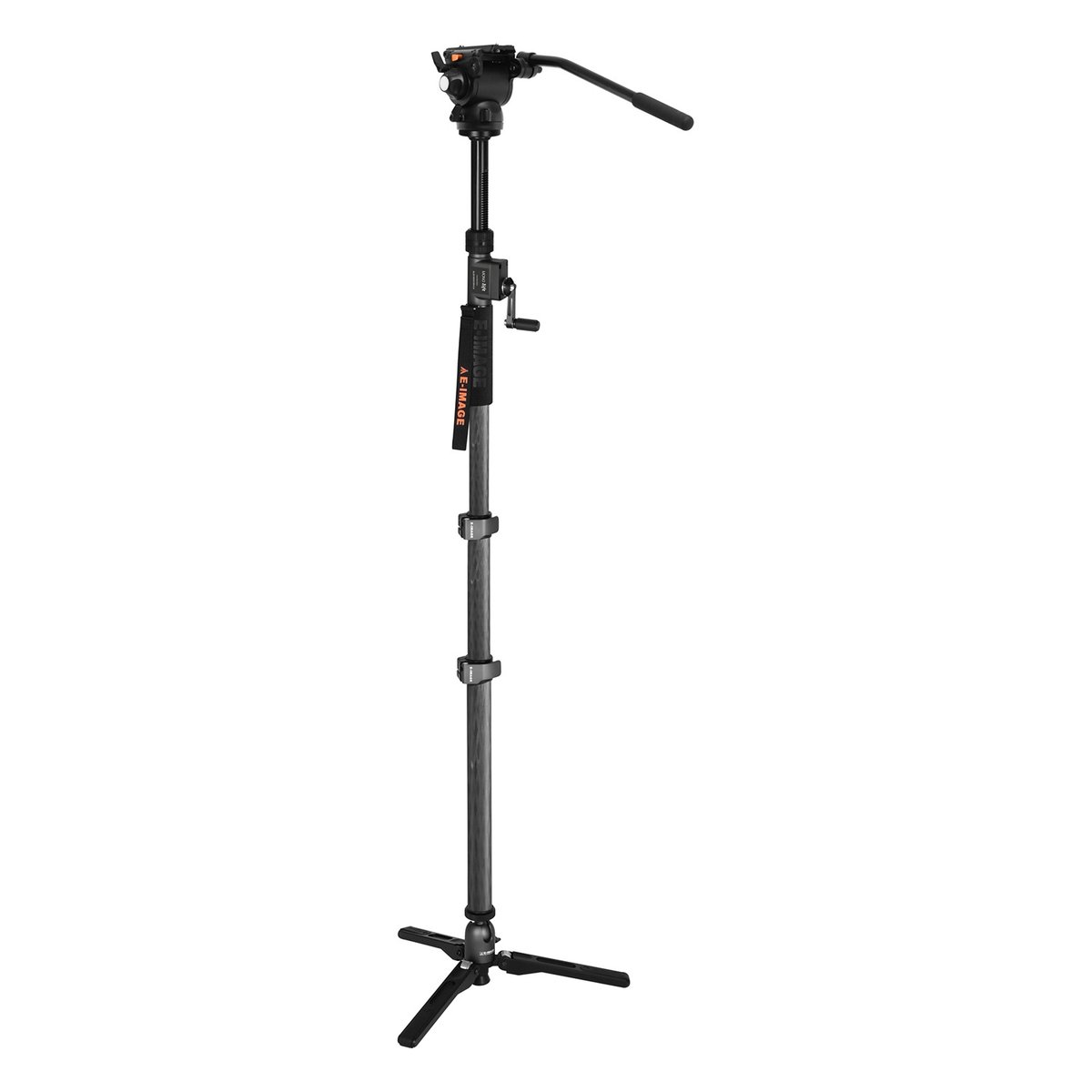 Ikan 2-Stage Carbon Fiber Monopod with Fluid Head and Hand Crank Max. Height 81.5 in (E-Image)