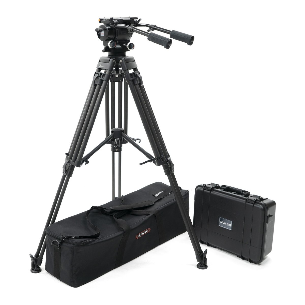 Ikan 2-Stage Carbon Fiber 100mm Fluid Head Tripod Kit, 70.5 lbs Payload, with Counterbalance and Drag (E-Image) product image