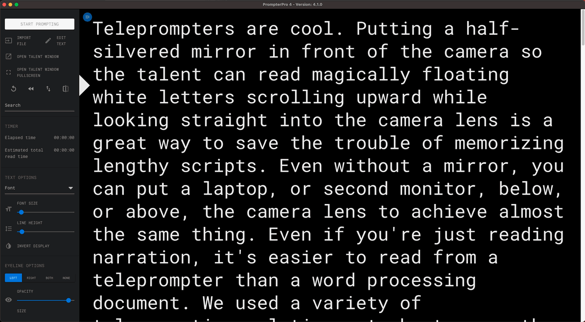 Ikan PrompterPro 4 Teleprompting Software for PC & Mac (Digital Download Version) - view 2