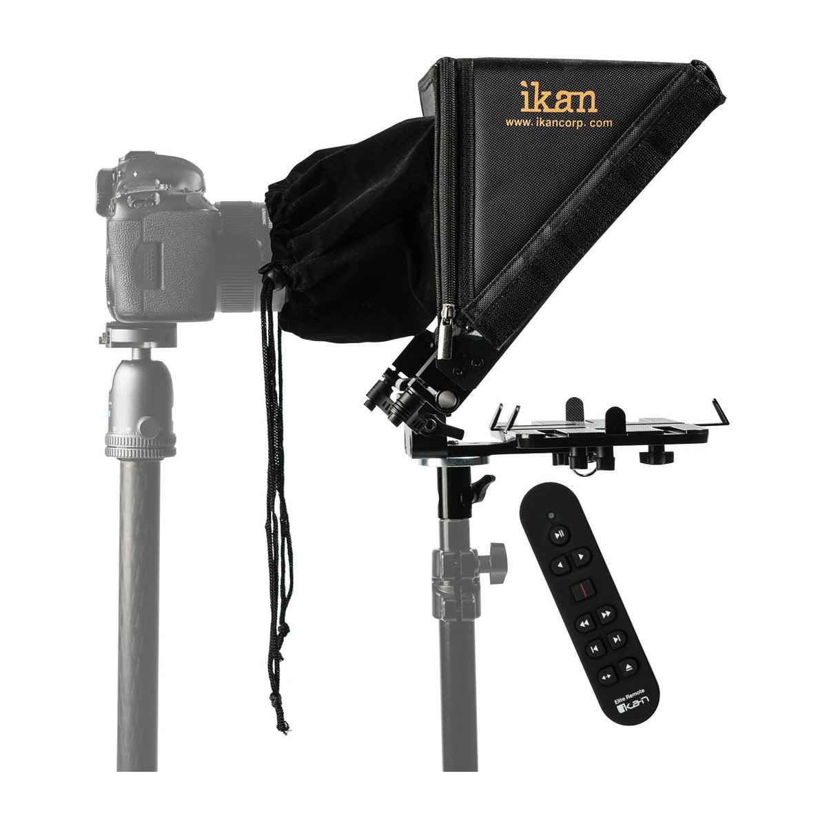 Ikan Elite Universal Tablet & iPad Teleprompter for Light Stand with Elite Remote