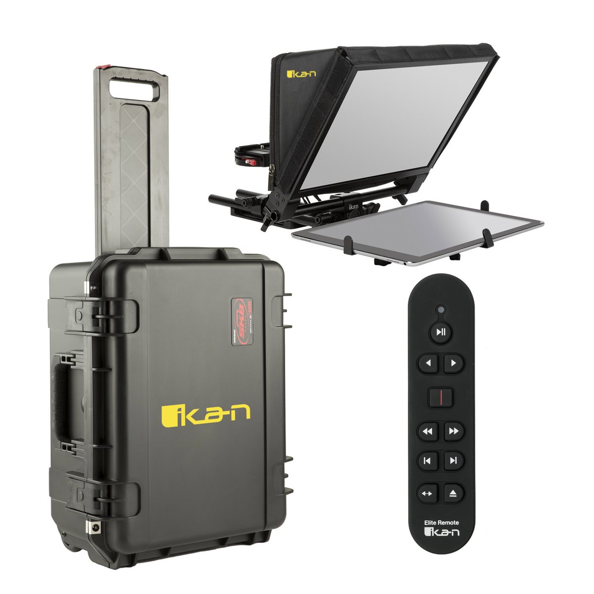 Ikan Universal iPad Pro and Large Tablet Teleprompter with Elite Remote and Travel Case