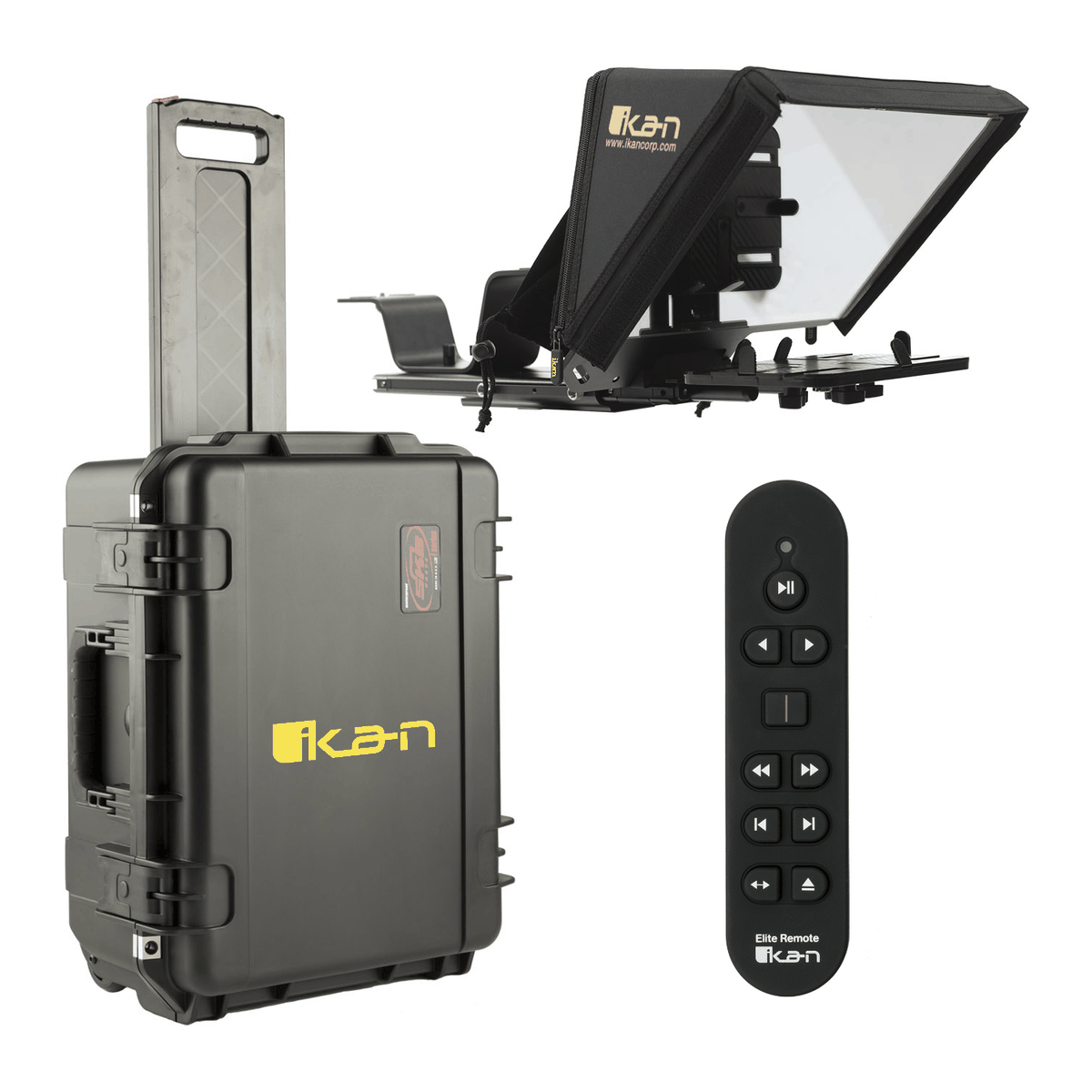 Ikan Universal iPad, iPad Pro, and Tablet Teleprompter with Elite Remote and Travel Case (Version 2)