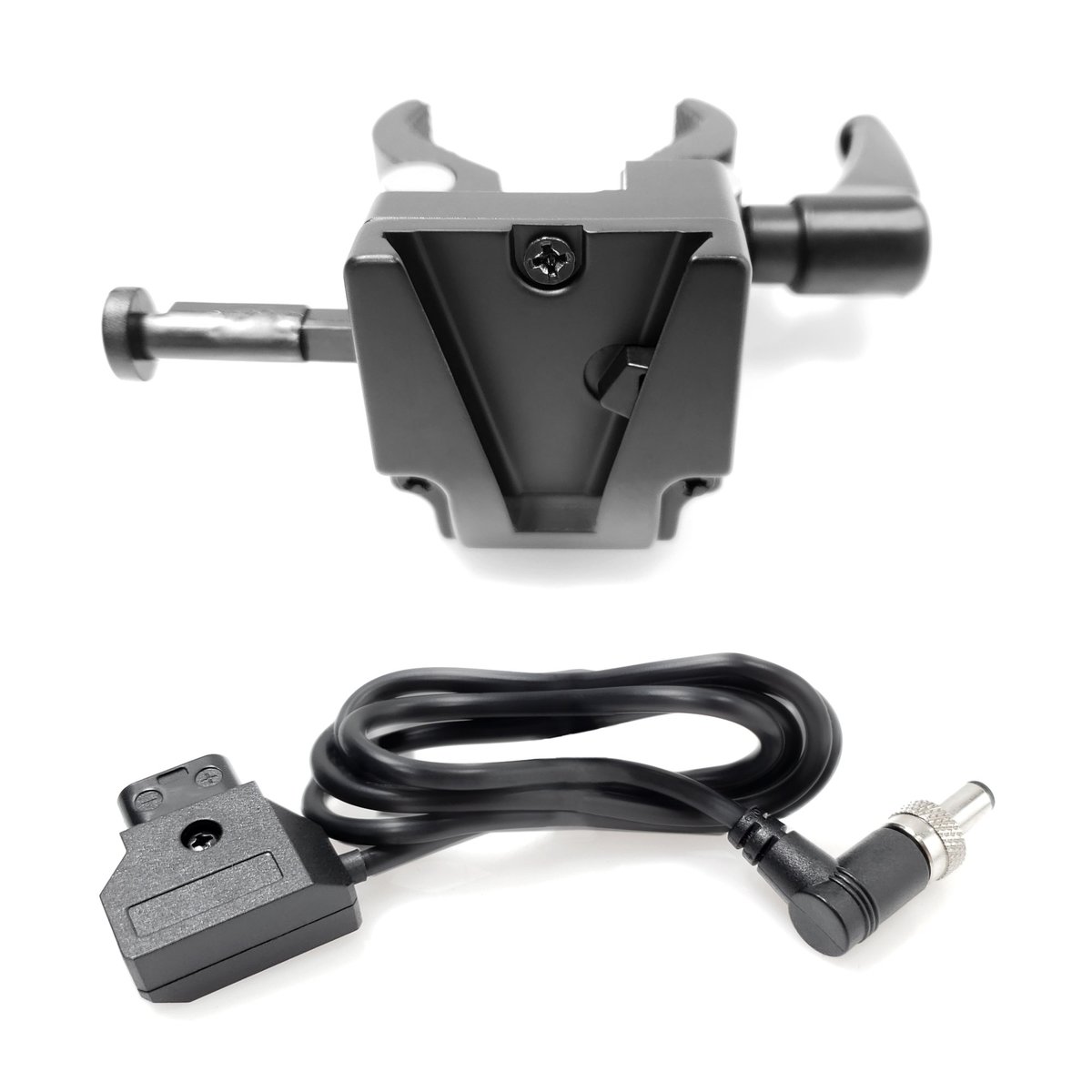 Ikan Threaded Teleprompter Monitor Power Cable w/ D-Tap Connector & V-Mount Clamp