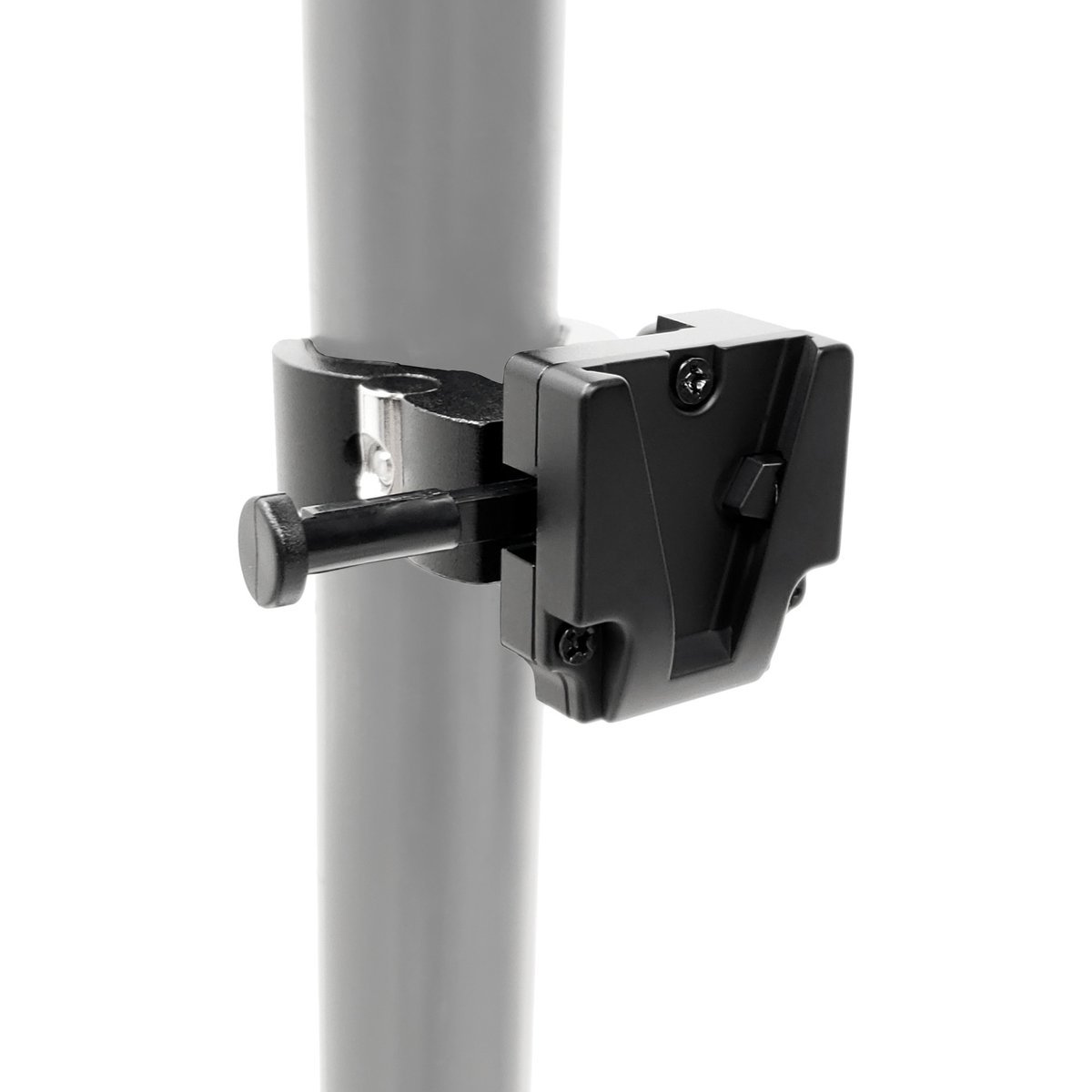 Ikan Threaded Teleprompter Monitor Power Cable w/ D-Tap Connector & V-Mount Clamp - view 2