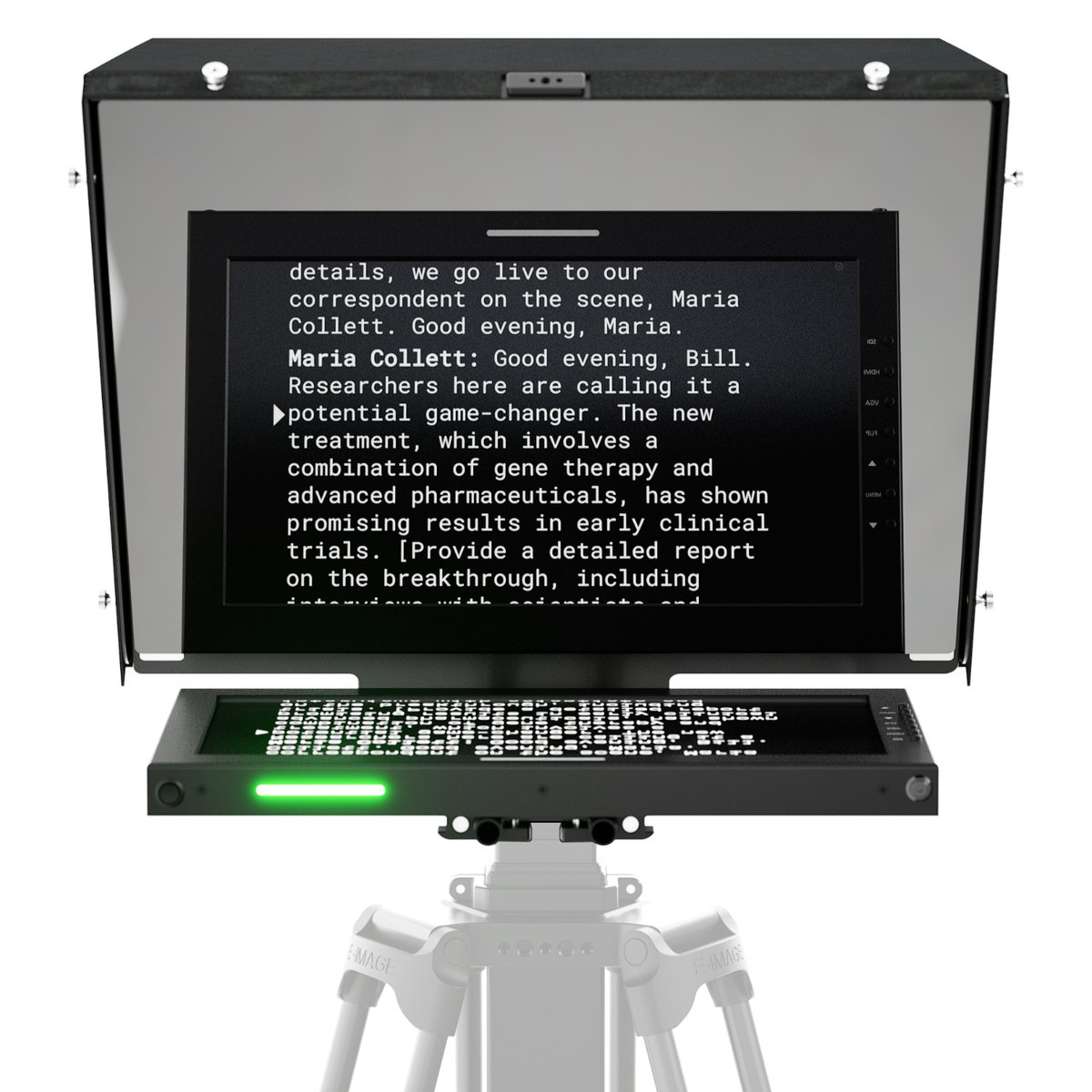Ikan Professional 15 in. High Bright Teleprompter with Tally SDI Monitor and Travel Kit - view 2