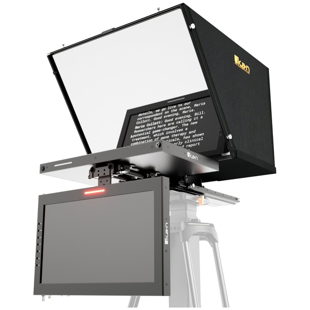 Ikan Professional 15 in. High Bright PTZ Teleprompter with Tally SDI and HDMI Monitor, Widescreen Talent Monitor and Travel Kit - view 2