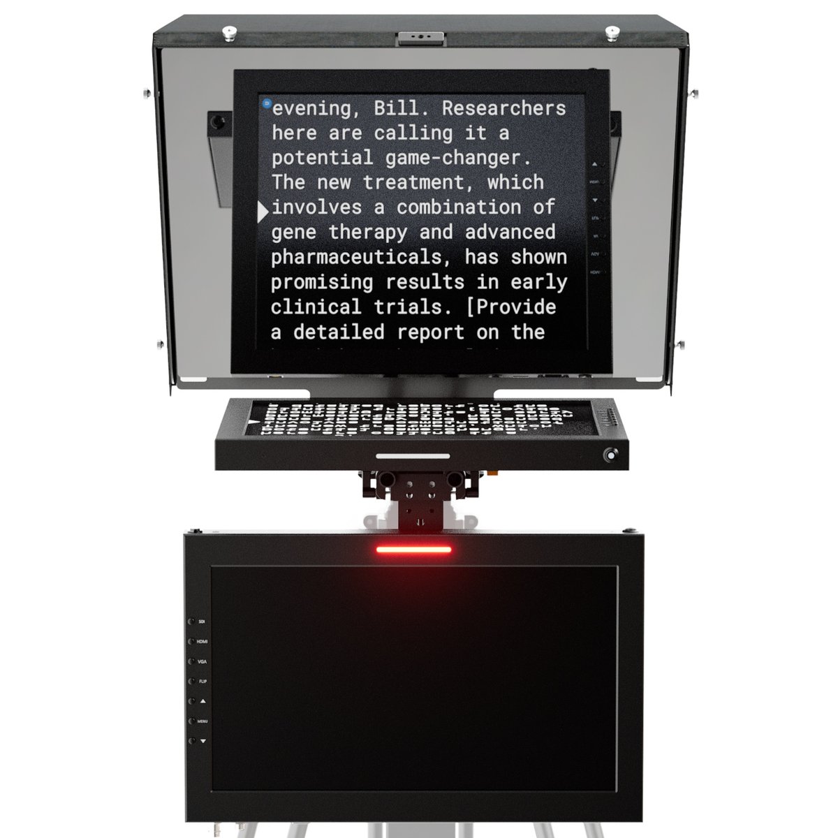 Ikan Professional 15 in. High Bright SDI and HDMI Teleprompter with Talent Monitor Kit - view 2