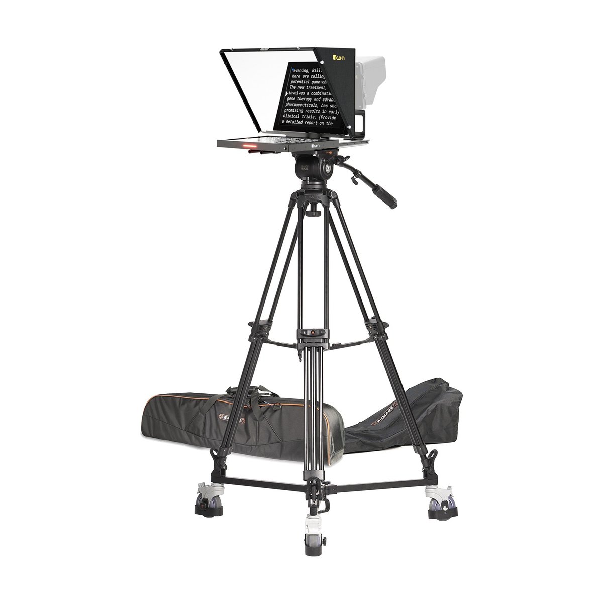 Ikan 15in 4:3 Teleprompter, Tripod & Dolly Turnkey