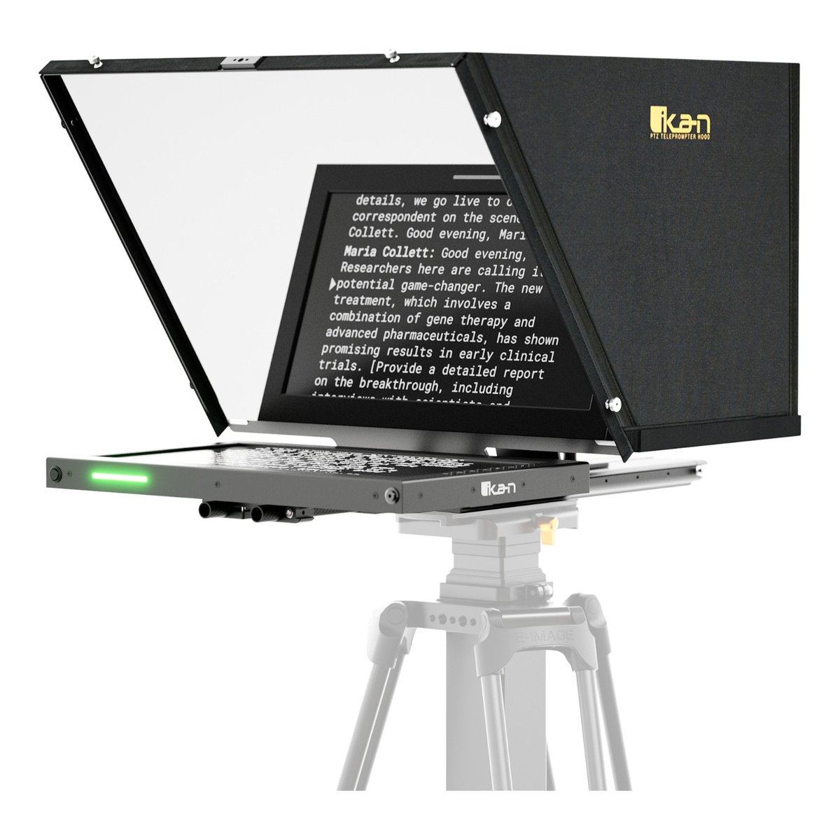 Ikan Professional 15 in. High Bright PTZ Teleprompter with Widescreen Tally SDI Monitor