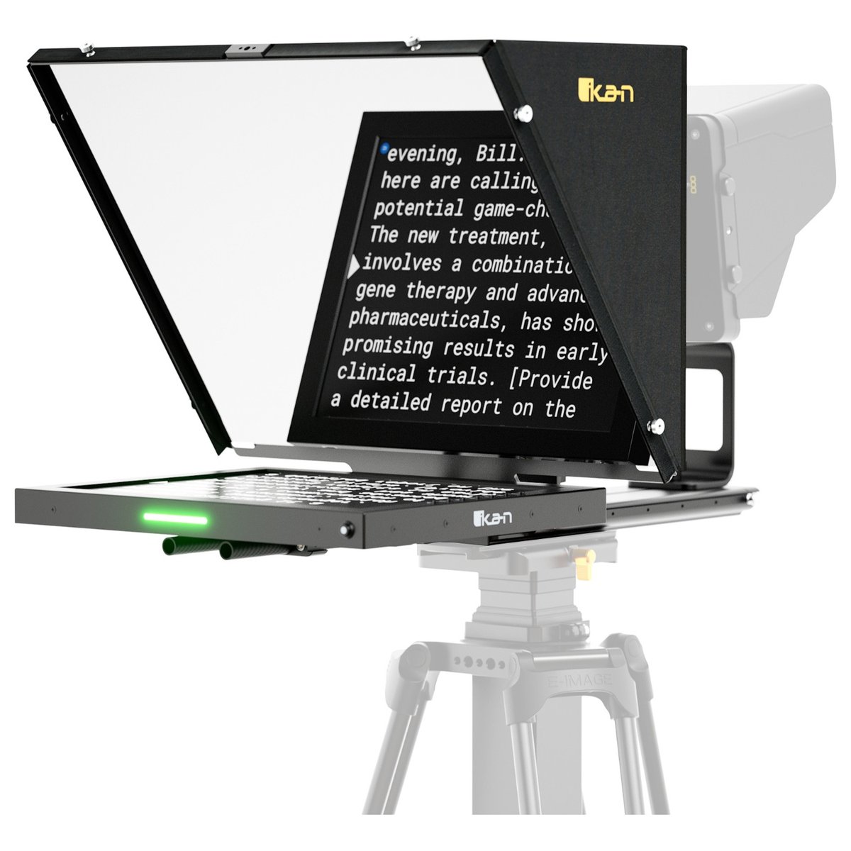 Ikan Professional 15 in. High Bright Beam Splitter Teleprompter with Widescreen SDI Tally Monitor