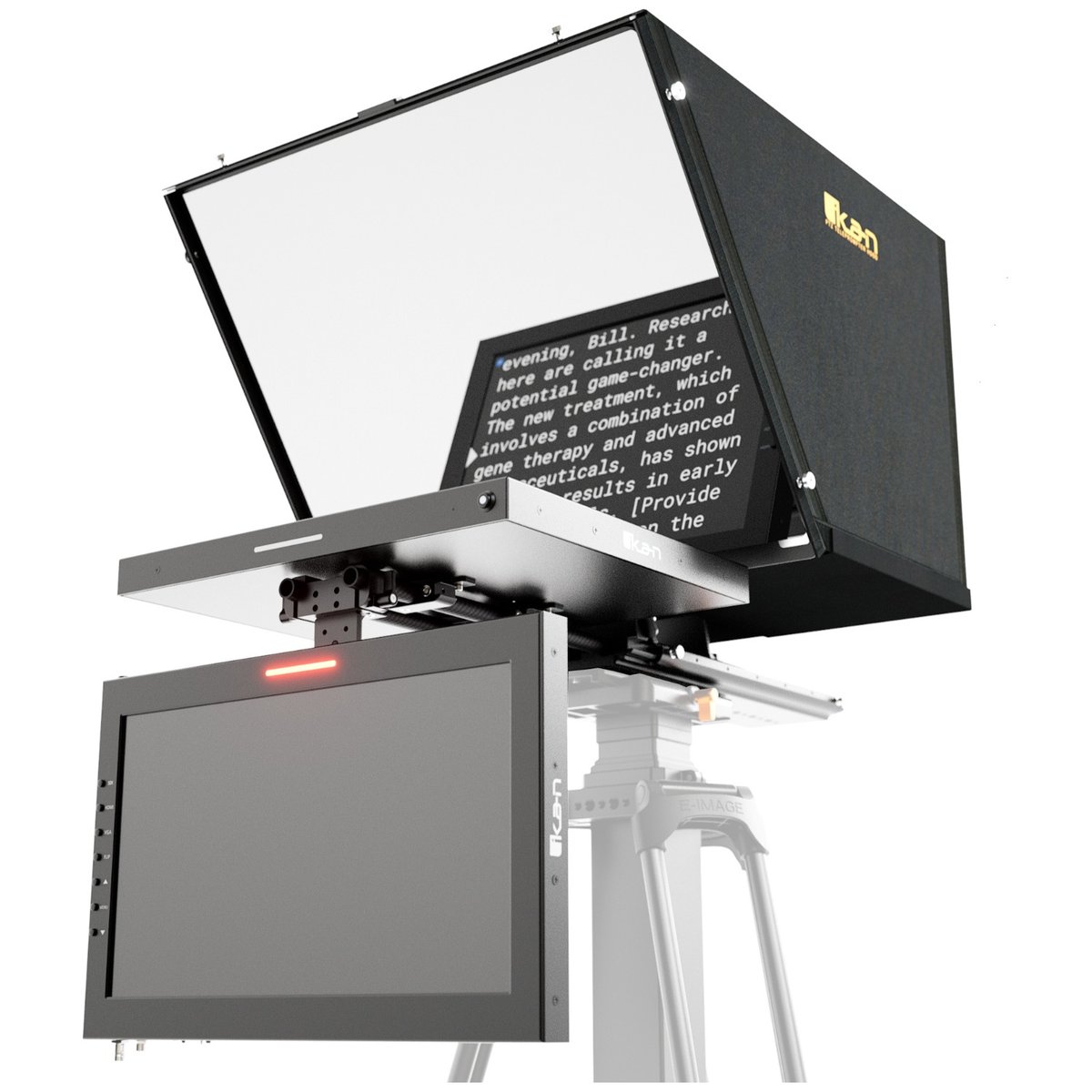 Ikan Aura Professional 17 in. High Bright SDI PTZ Teleprompter with Talent Monitor Kit - view 2