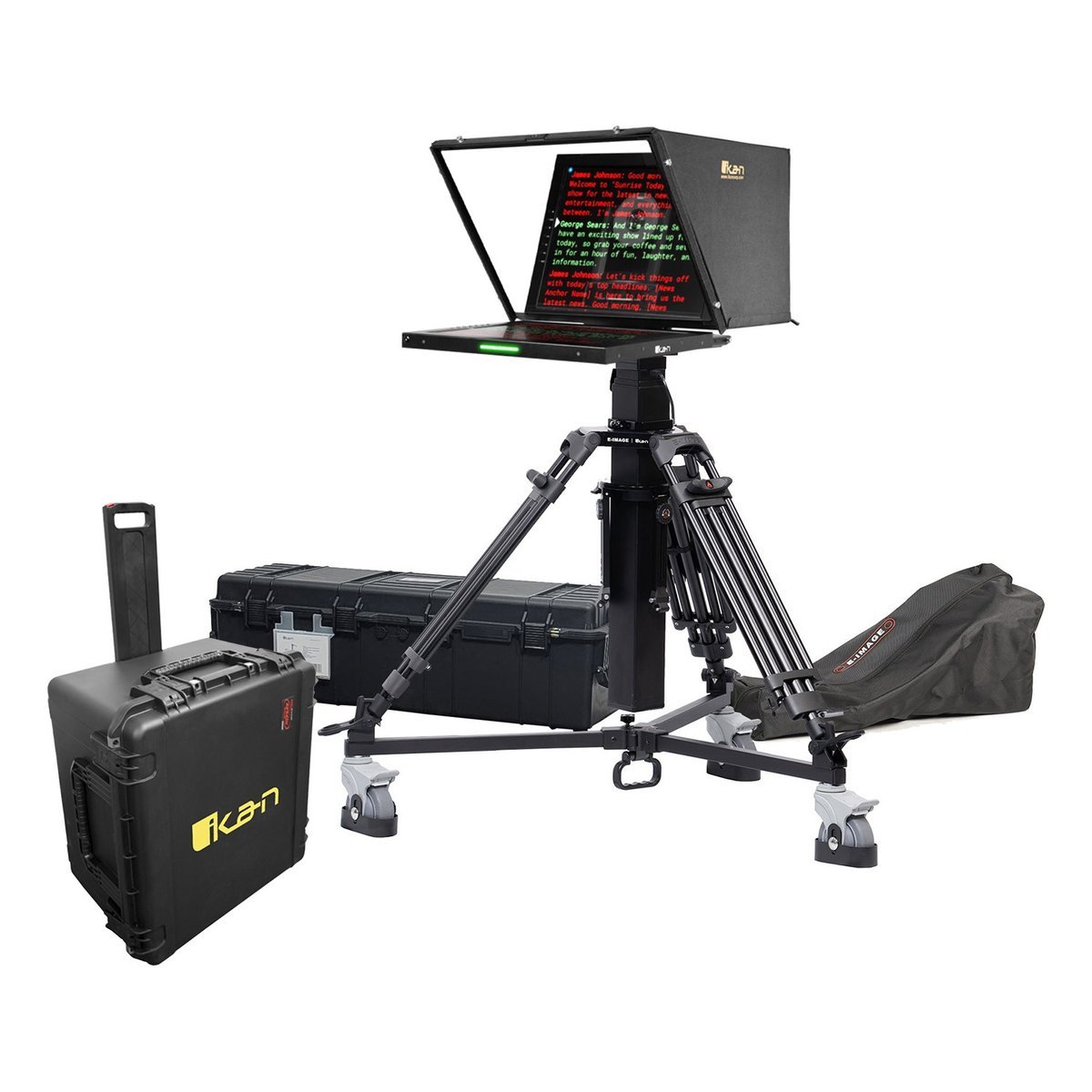 Ikan 19in 4:3 PTZ Teleprompter, Motorized Pedestal & Dolly Turnkey, Travel Kit product image