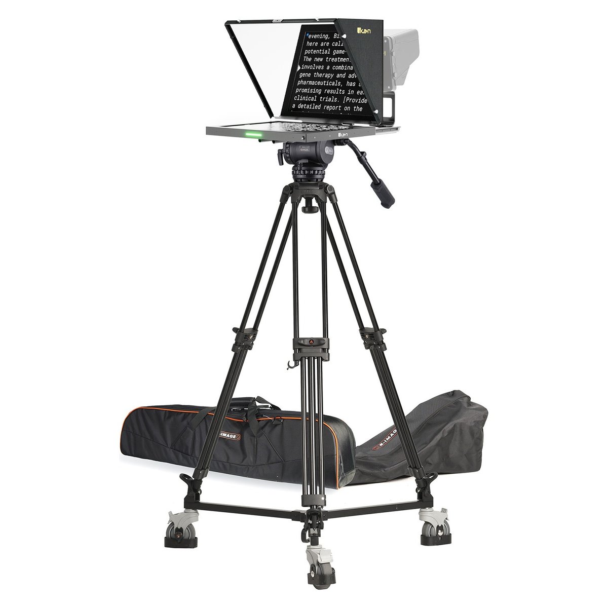 Ikan 19in 4:3 Teleprompter, Tripod & Dolly Turnkey