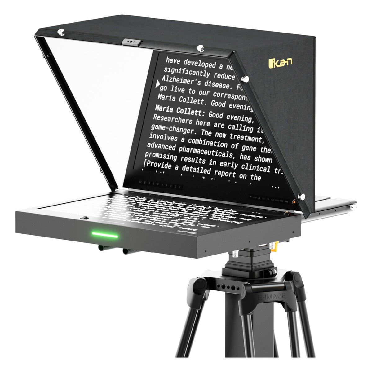 Ikan Aura 19" POE++ Teleprompter with Full NDI Encoding/Decoding and IP Tally Light + Travel Kit - view 2