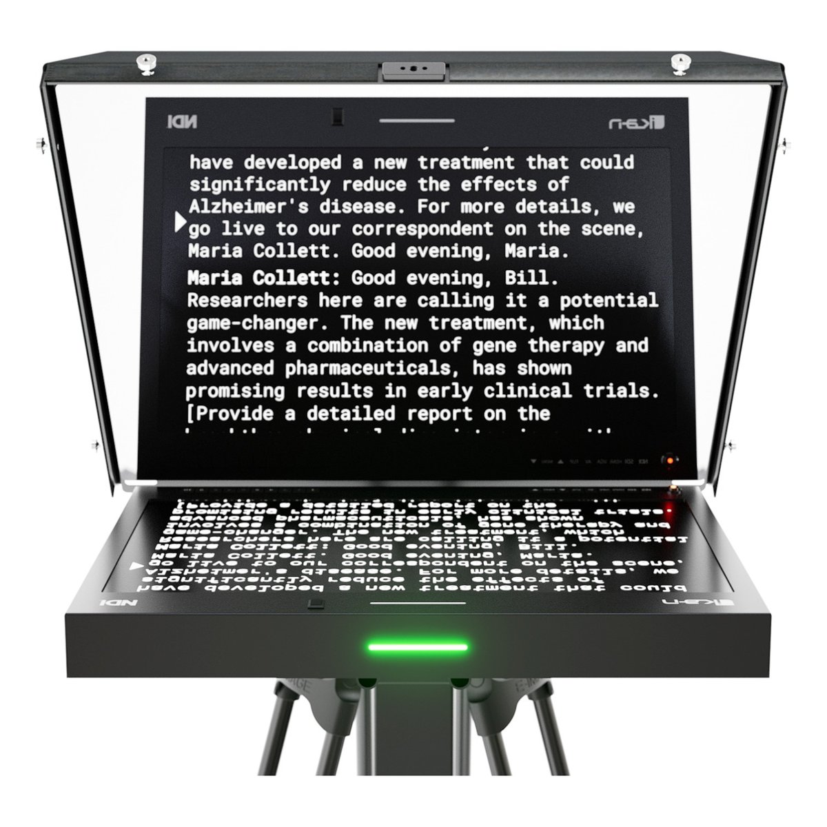 Ikan Aura 19" POE++ Teleprompter with Full NDI Encoding/Decoding and IP Tally Light - view 2