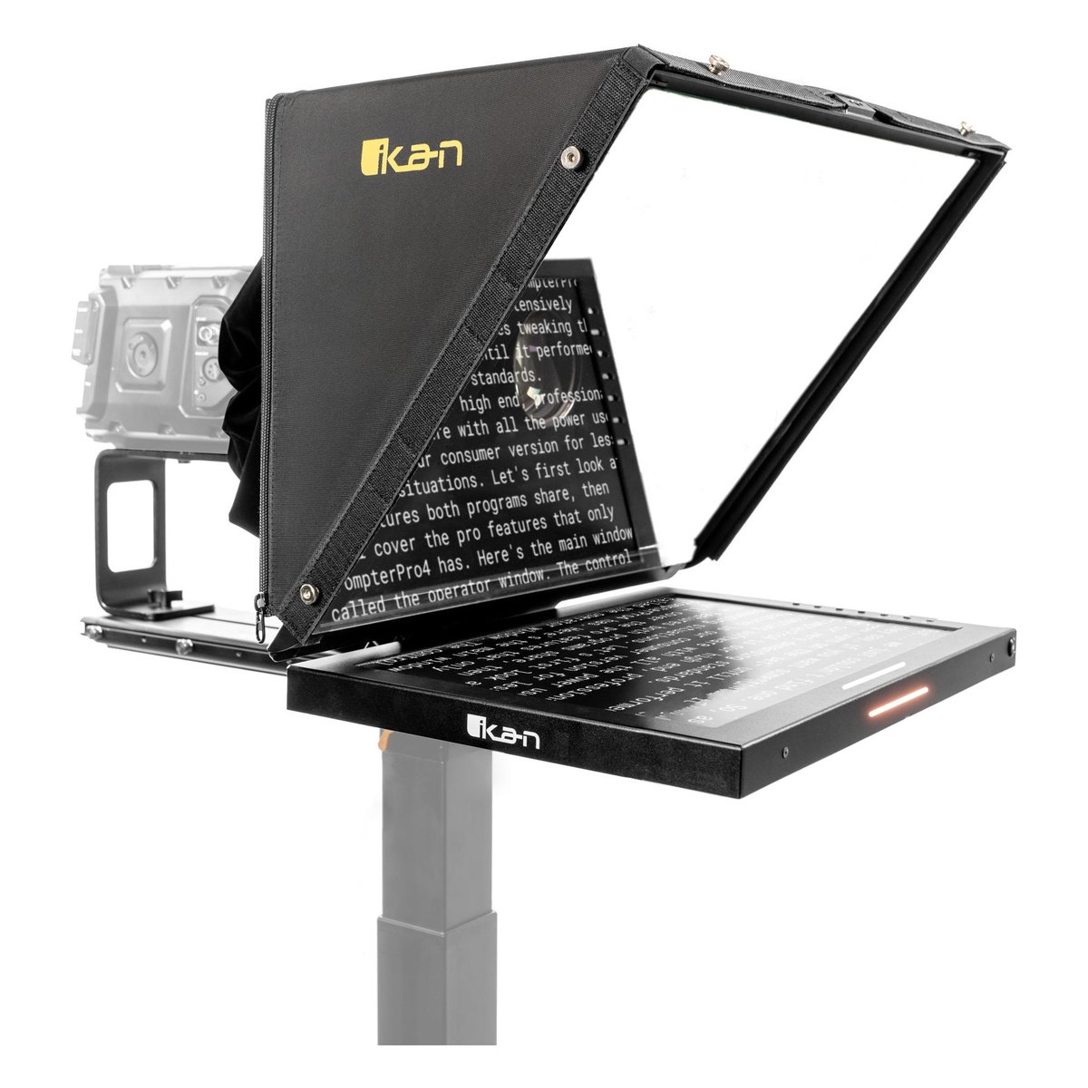Ikan Professional 19 in. SDI High Bright Beam Splitter Widescreen Tally Teleprompter with Travel Kit - view 2