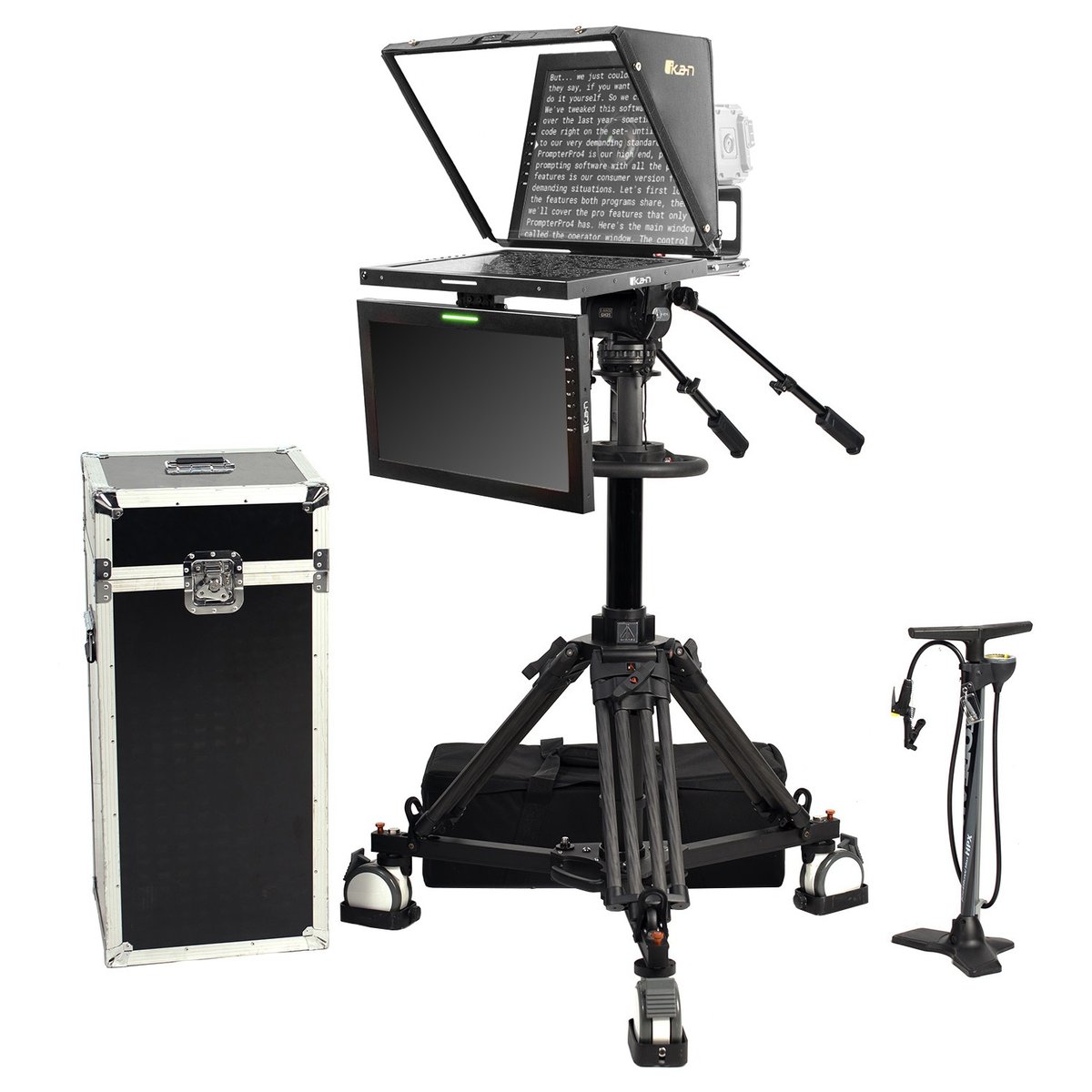 Ikan 19" Widescreen Teleprompter with Talent Monitor, Pedestal and Dolly Turnkey product image