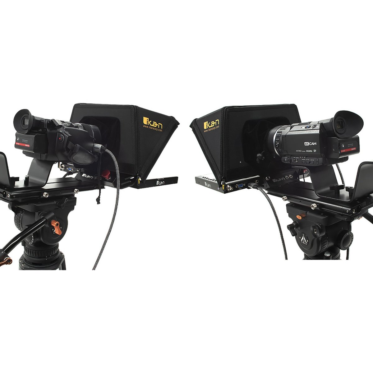 Ikan P2P Interview System with 2 x 12" Teleprompter and HDMI Connection Cables