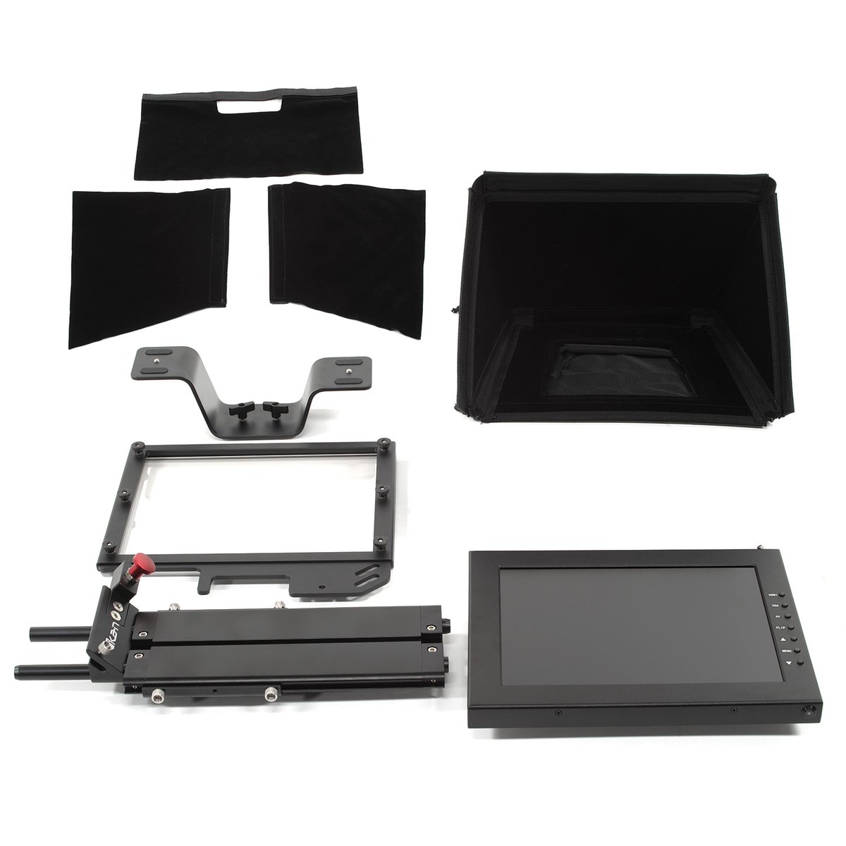 Ikan Professional 12in Beam Splitter Portable Teleprompter with 12in Reversing Monitor - view 2