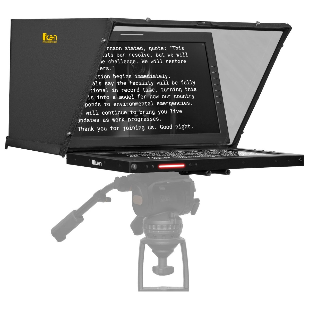 Ikan Aura Professional 21 in. High Bright Teleprompter with Widescreen Tally SDI Monitor and Travel Kit - view 2