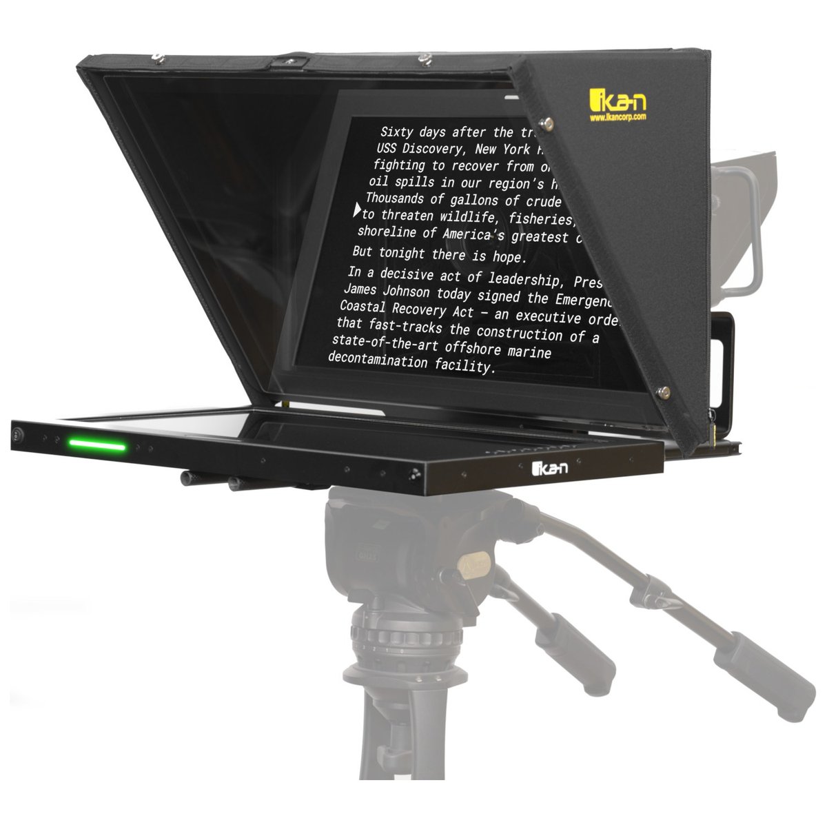 Ikan Aura Professional 21 in. SDI High Bright Beam Splitter Widescreen Tally Teleprompter with Travel Kit - view 2