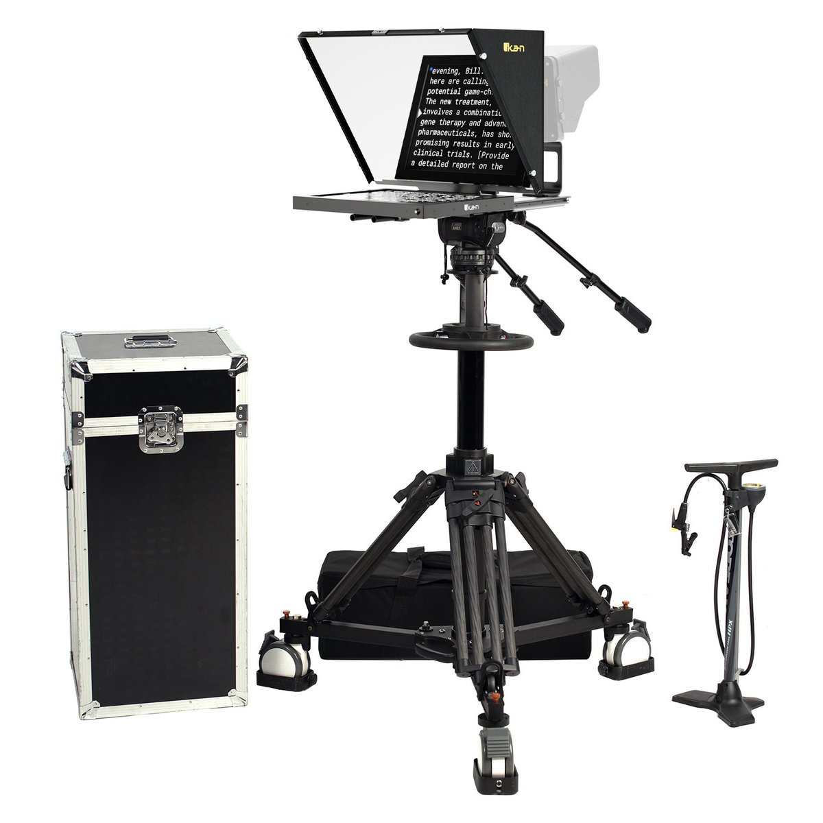 Ikan 17" Teleprompter, Pedestal and Dolly Turnkey with Travel Case - view 2