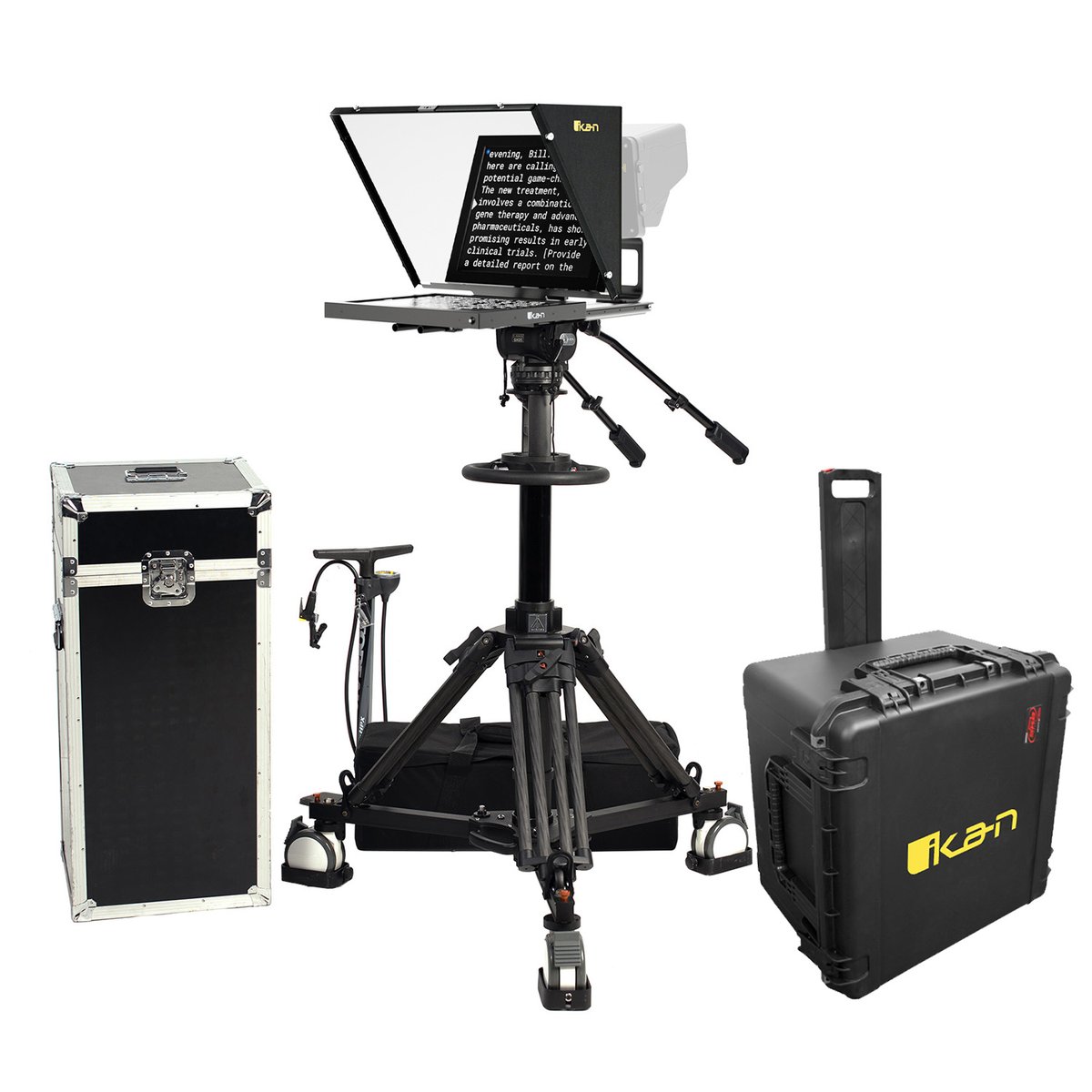 Ikan 17" SDI Teleprompter, Pedestal and Dolly Turnkey with Travel Case product image