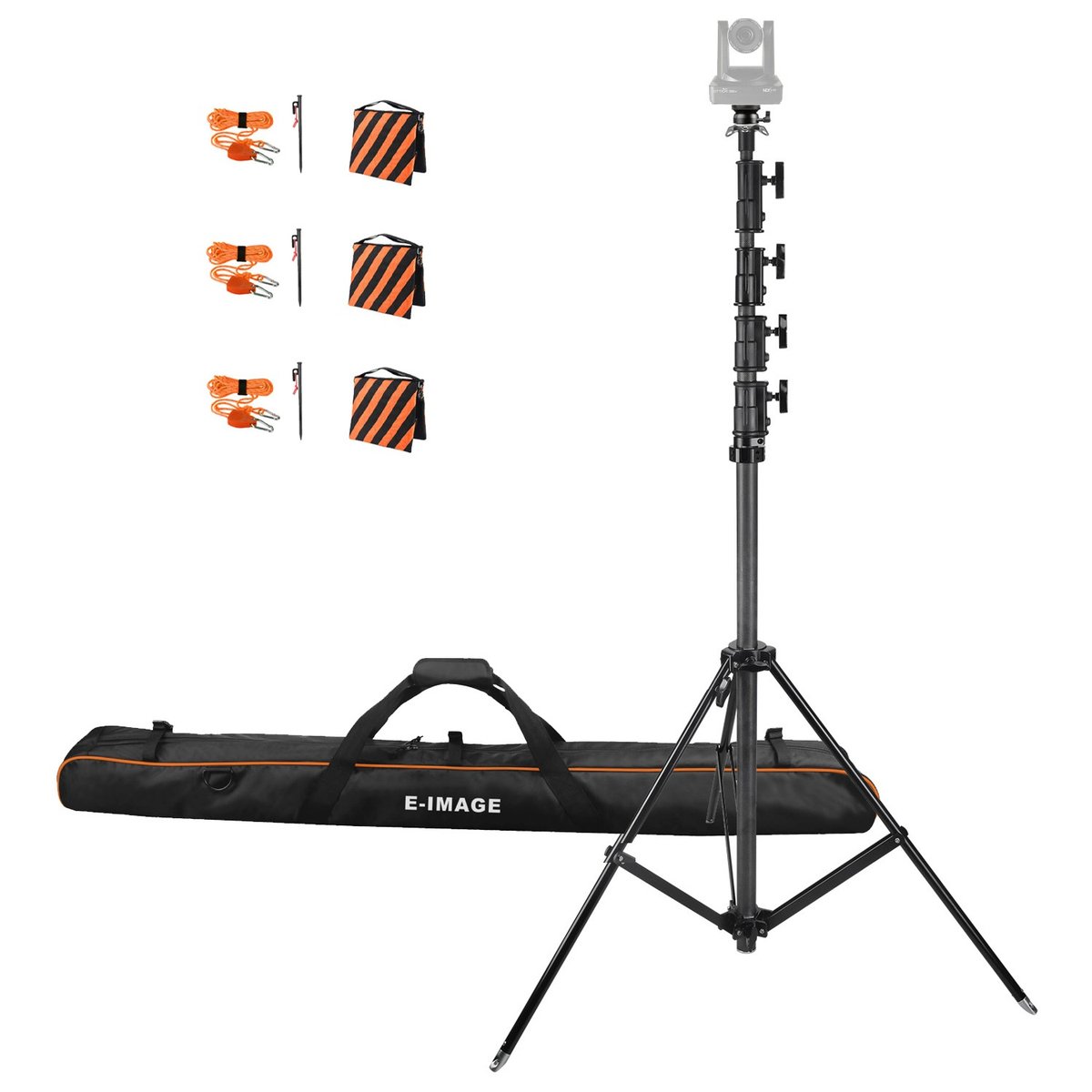 Ikan 21ft Carbon Fiber PTZ Tripod Stand, Carrying Case (E-Image)