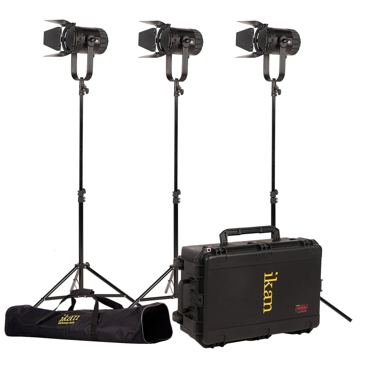 Ikan Stryder Fanless 3-Point Bi-Color 2800K - 6500K 150 Watt LED Fresnel Light with DMX (Gold Mount)