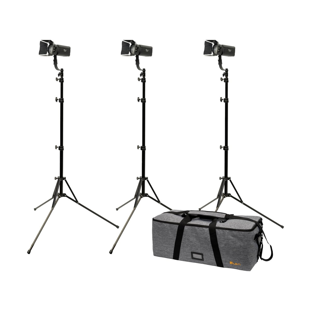 Ikan Stryder 3-Point Bi-Color 2800K - 6500K 65 Watt LED Fresnel Light with DMX Kit