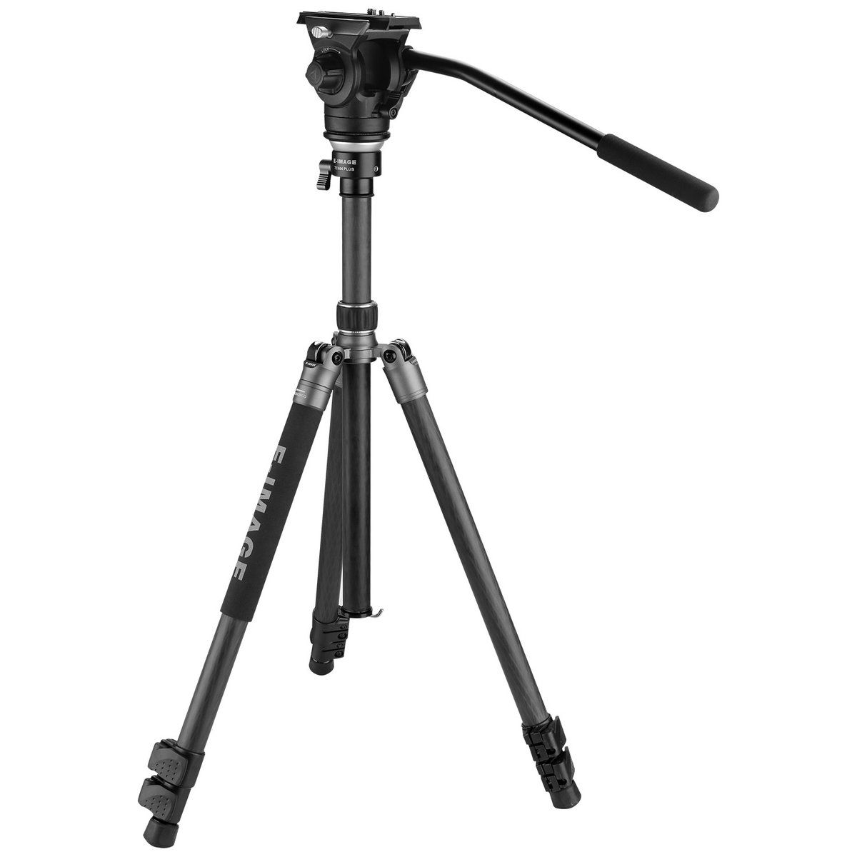 Ikan Telescoping Carbon Fiber Tripod Kit, Adjustable Column, Ball Level, 7.7lbs Payload (E-Image) - view 2