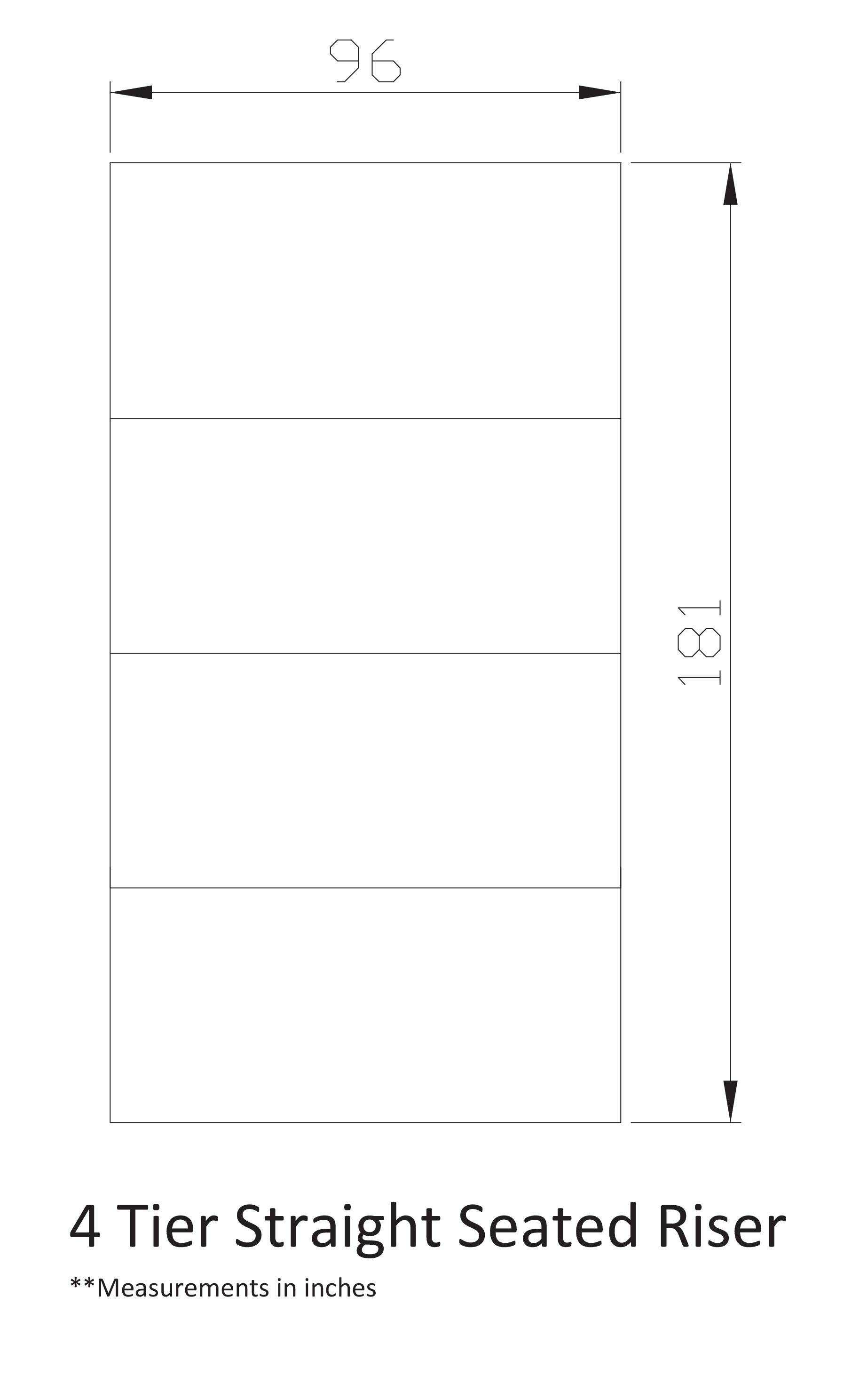 Intellistage Staging 101 4-Tier Seated Riser System - view 3
