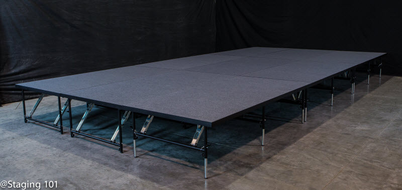 Intellistage Staging 101 288 sq ft Stage System, 12 x 24 ft - view 2