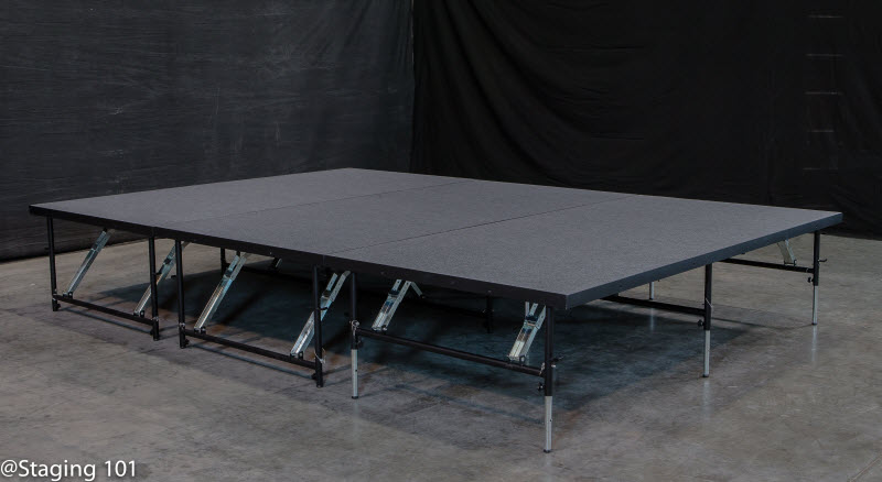 Intellistage Staging 101 96 sq ft Stage System, 12 x 8 ft - view 4