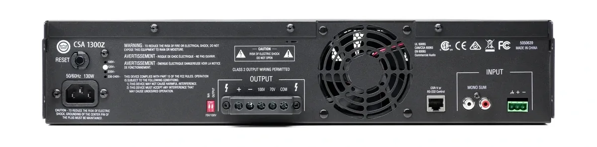 JBL CSA 1300Z/2300Z 1 and 2 Channel / 300W Commercial Series Audio Amplifiers - view 2