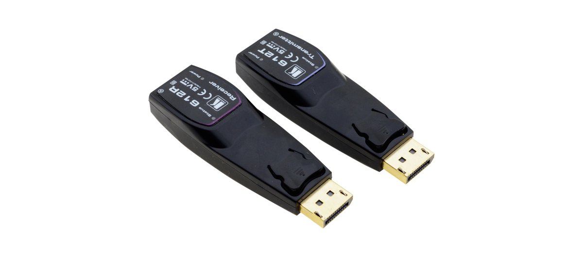 Kramer 612R/T 4K60 4:4:4 DP Transmitter/Receiver over Extended-Reach MM Fiber Optic