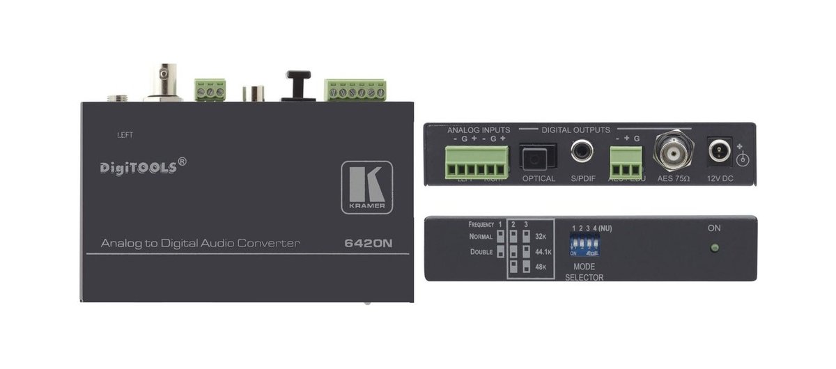 Kramer 6420N Balanced Stereo Audio to Digital Audio Format Converter product image