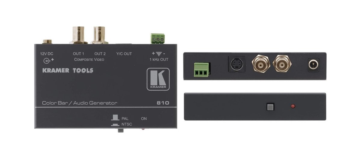 Kramer 810 Composite Video & s-Video Color Bar/Audio Tone Generator product image