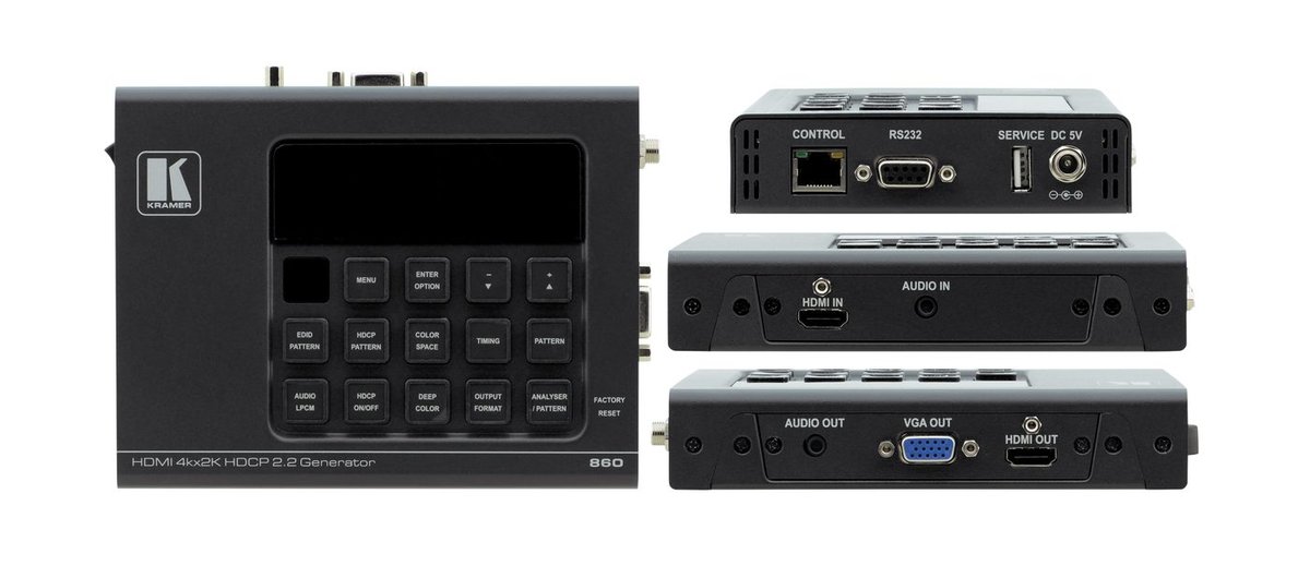Kramer 860 18G 4K HDR Signal Generator & Analyzer product image