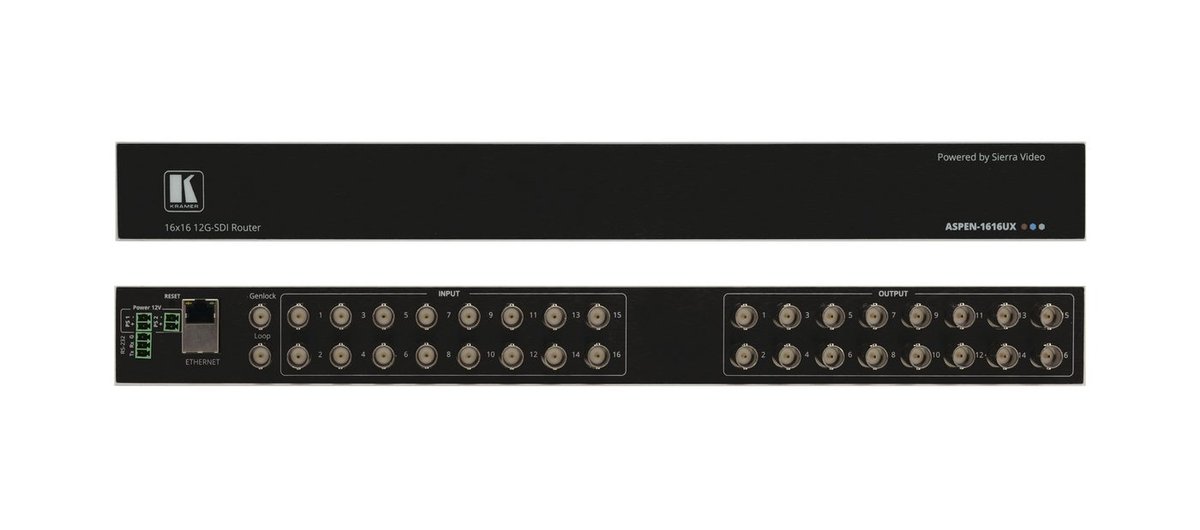 Kramer ASPEN-1616UX 16X16 12G SDI Matrix Switcher product image