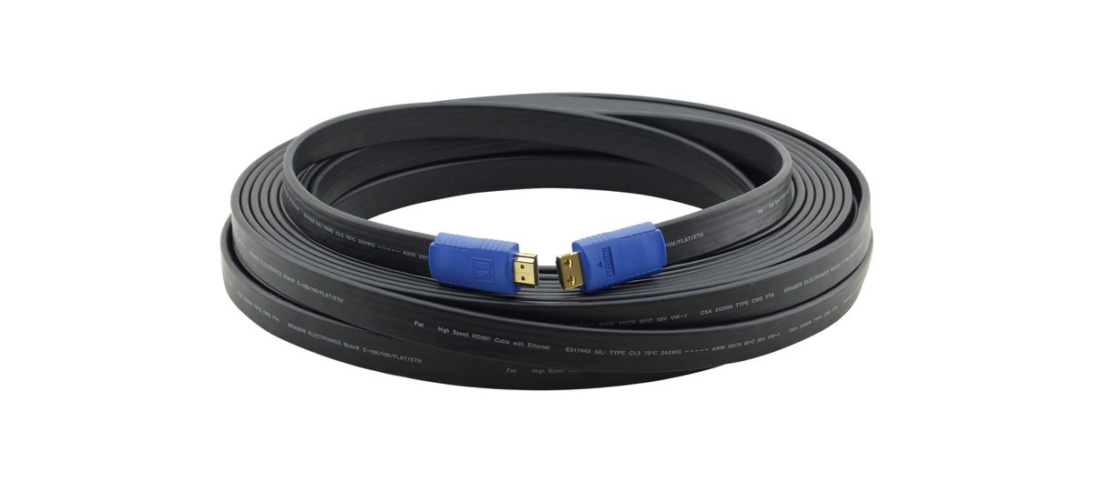 Kramer C-HM/HM/FLAT/ETH Flat High-Speed HDMI Cable with Ethernet