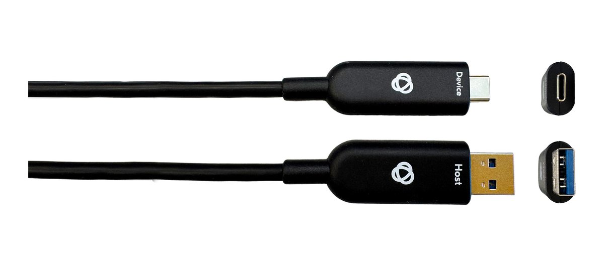 Kramer CP-AOCU32/AC USB 3.2 GEN-2 Optical USB-A (M) to USB-C (M) Cable