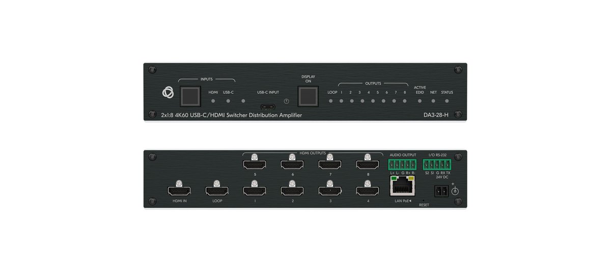 Kramer DA3-28-H 2:8 4K HDR HDMI DA product image
