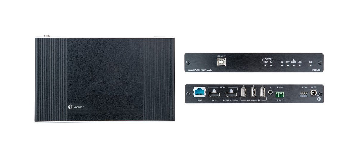 Kramer EXT3-TR 4K60 4:4:4 HDMI Extender with USB, RS-232 & IR over Long-Reach HDBaseT 3.0 product image