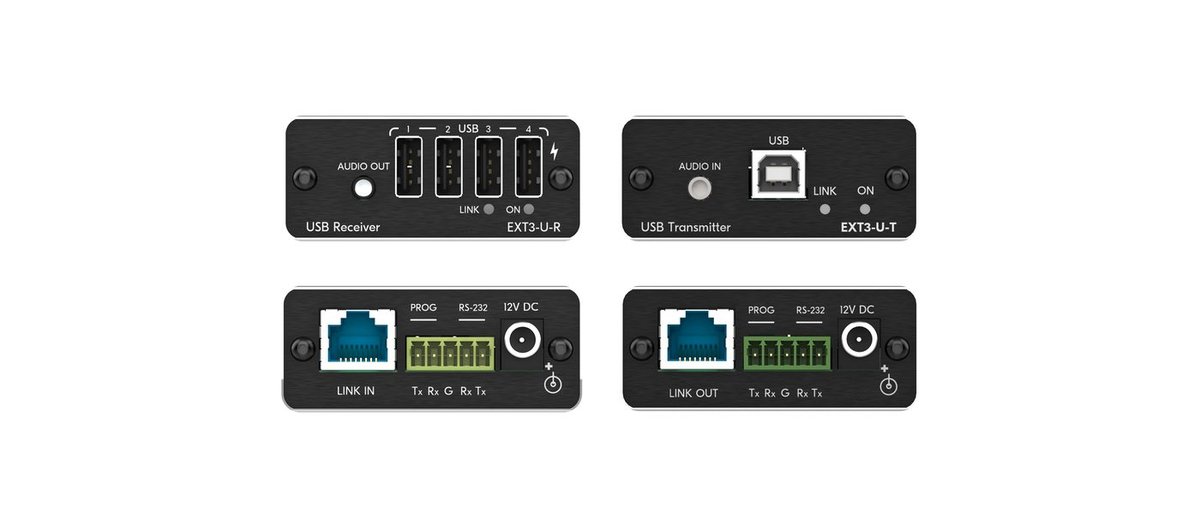 Kramer EXT3-U-KIT USB 2.0 PoC Extender Kit over Extended-Reach CAT product image