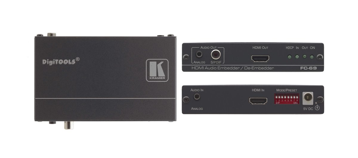 Kramer FC-69 4K60 4:2:0 HDMI Audio Embedder/De-Embedder